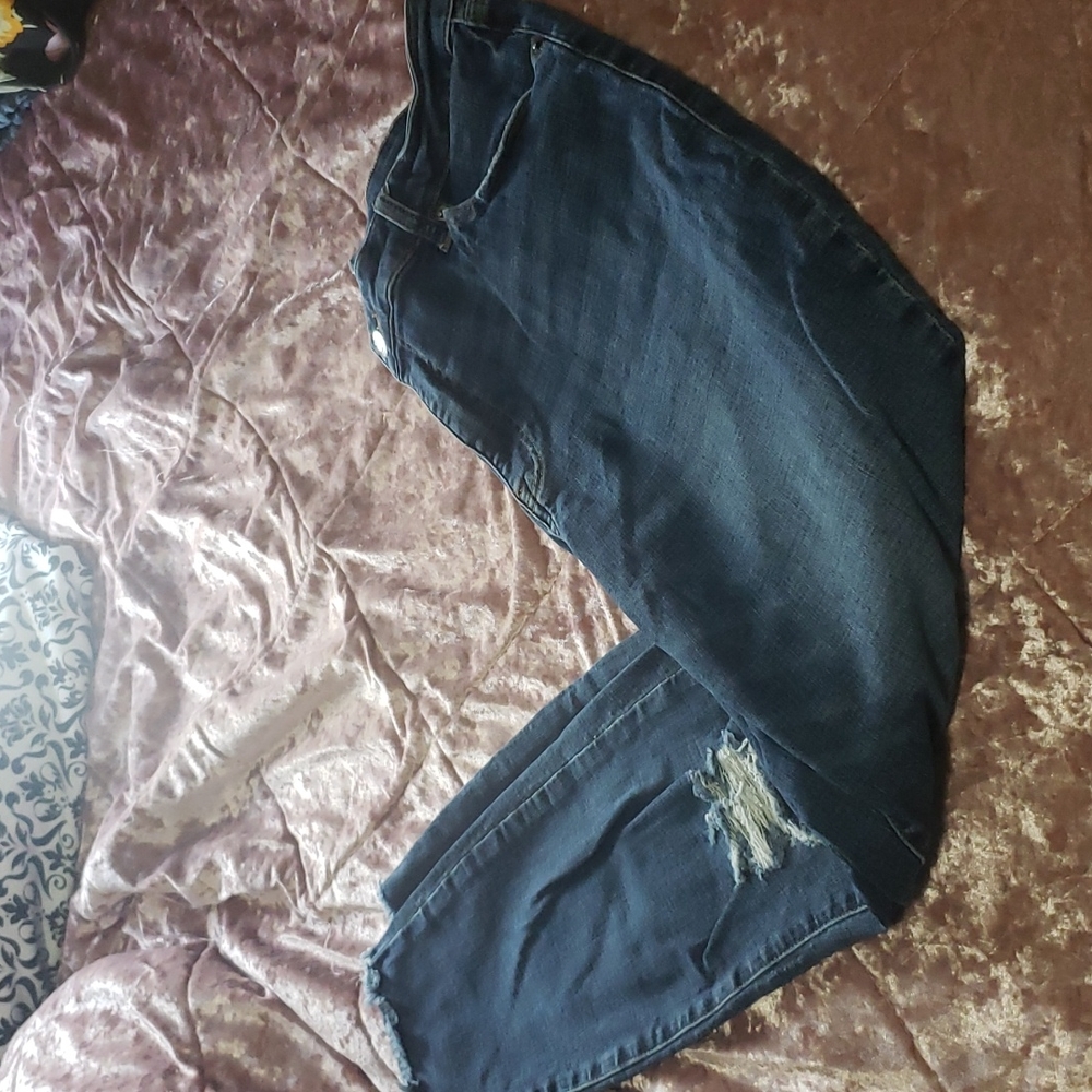 Pistola raw hem distressed jeans size 33